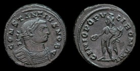 LONDON TETRARCHIC: Constantius I as Caesar (293-305), AE follis, issued c. 296-303. London, 11.96g, 27mm.
Obv: CONSTANTIVS NOB C; Laureate and cuirass...