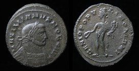 LONDON TETRARCHIC: Galerius as Caesar (293-305), AE follis, issued c. 296-303. London, 10.08g, 27.5mm.
Obv: MAXIMIANVS NOB CAES; Laureate and cuirasse...