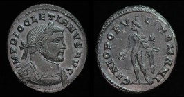 LONDON TETRARCHIC: Diocletian (284-305), AE follis, issued c. 303-305. London, 11.52g, 28mm.
Obv: IMP DIOCLETIANVS AVG; Laureate and cuirassed bust ri...