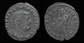 LONDON TETRARCHIC: Maximianus (285-305), AE follis, issued c. 303-305. London, 10.17g, 28mm.
Obv: IMP MAXIMIANVS P F AVG; Laureate, draped, and cuiras...