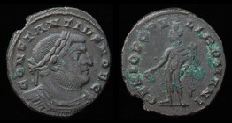 LONDON TETRARCHIC: Constantius I as Caesar (293-305), AE follis, issued c. 303-305. London, 9.24g, 26.5mm.
Obv: CONSTANTIVS NOB C; Laureate and cuiras...