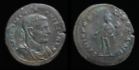 LONDON TETRARCHIC: Maximinus II Daia as Caesar (305-307), AE follis. London, 8.81g, 29mm.
Obv: MAXIMINVS NOBILI CAES; Laureate, draped, and cuirassed ...