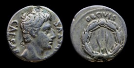Augustus (27 BCE-14 CE), AR Denarius, issued 19-18 BCE. Uncertain mint in Spain, possibly Colonia Caesaraugusta, 3.68g, 17mm.
Obv: CAESAR AVGVSTVS; Ba...