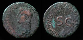 Germanicus, AE As, issued 39-40 (Caligula). Rome, 11.02g, 28mm.
Obv: GERMANICVS CAESAR TI AVGVST F DIVI AVG N; Head of Germanicus, bare, left.
Rev: C ...