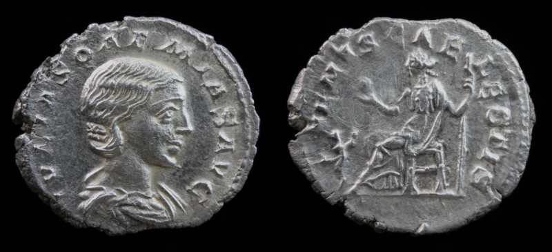 Julia Soaemias (218-22), AR Denarius. Rome, 2.93g, 19mm. 
Obv: IVLIA SOAEMIAS AV...