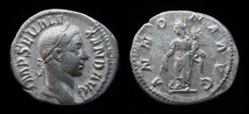 Severus Alexander (222-235), AR Denarius, issued 226. Rome, 3.01g, 19mm.
Obv: IMP SEV ALEXAND AVG; Laureate and draped bust right, seen from behind.
O...