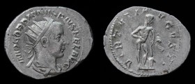 Gordian III (238-244), AR Antoninianus. Rome, 3.89g, 24.5mm. 
Obv: IMP GORDIANVS PIVS FEL AVG; Radiate, draped and cuirassed bust right. 
Rev: VIRTVTI...