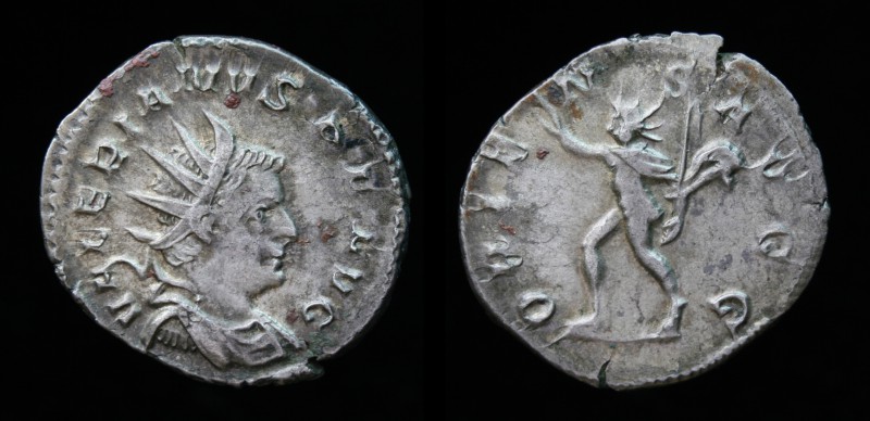 Valerian I (253-260), Antoninianus, issued 257-8. Cologne, 3.16g, 22mm. 
Obv: VA...