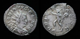Valerian I (253-260), Antoninianus, issued 257-8. Cologne, 3.16g, 22mm. 
Obv: VALERIANVS•P•F•AVG; Radiate, draped and cuirassed bust right. 
Rev: ORIE...