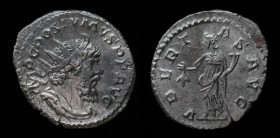 Postumus (253-268), Antoninianus, issued 267. Trier, 3.68g, 21.5mm.
Obv: IMP C POSTVMVS P F AVG, radiate, draped & cuirassed bust right. 
Rev: VBERTAS...