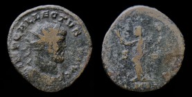 Allectus (293-296), AE Antoninianus. Londinium, 3.64g, 22mm. 
Obv: Radiate and cuirassed bust right.
Rev: Pax standing left, holding olive branch and ...