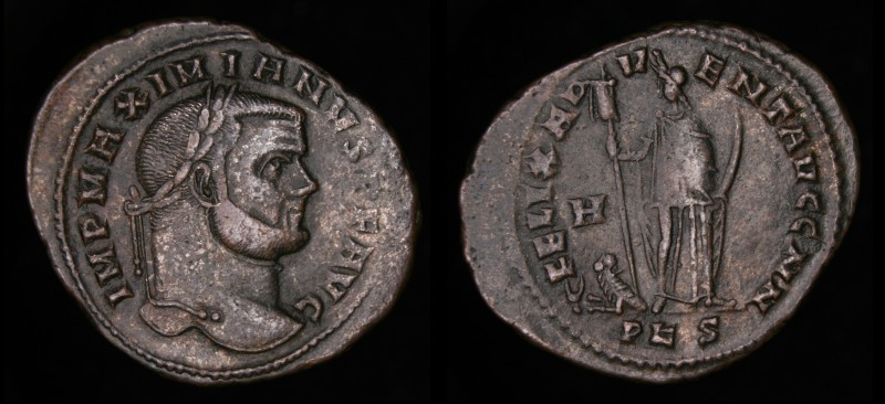 Maximianus (285-305), AE Follis, issued 297-298. Carthage, 2nd officina, 11.56g,...