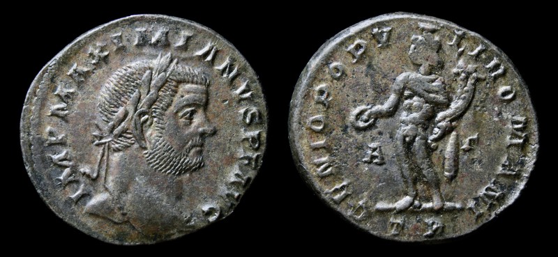 Maximianus (285-305), AE Follis, issued 296-7. Trier, 8.62g, 26mm. 
Obv: IMP MAX...