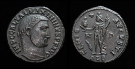Maximinus II Daia (308-313), follis, issued 312-313. Alexandria, 5.1g, 21mm.
Obv: IMP C GAL VAL MAXIMINVS P F AVG, laureate head right.
Rev: GENIO A...