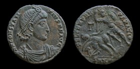 Constantius II (337-361), AE Centenionalis, issued 351-355. Nicomedia, 4.99g, 23mm.
Obv: D N CONSTAN-TIVS P F AVG, pearl-diademed, draped, and cuirass...
