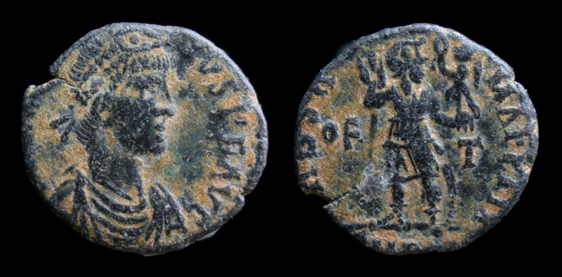 Honorius or Arcadius (393-423), AE4, issued 404-408. Rome, third officina, 2.01g...
