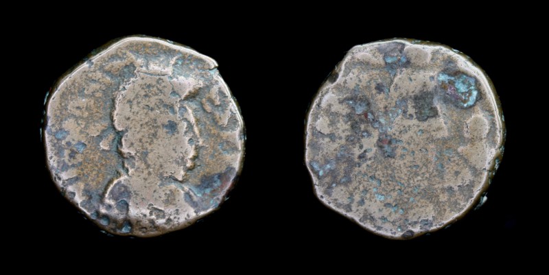 Johannes (423-425), AE4. Rome, 1.37g, 12mm.
Obv: D N IOHANNES P F AVG; Diademed,...