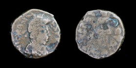 Johannes (423-425), AE4. Rome, 1.37g, 12mm.
Obv: D N IOHANNES P F AVG; Diademed, draped and cuirassed bust right.
Rev: SALVS REIPVBLICE; Victory advan...