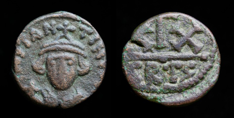 Constans II (641-668), AE Half Follis, issued 642-647. Carthage, 5.02g, 18mm.
Ob...