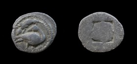 MACEDONIA, Eion, c. 460-400 BCE, AR Trihemiobol. 0.71g, 11.8mm.
Obv: Goose standing right, head reverted; lizard above, H below breast of goose. 
Rev:...