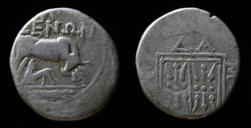 ILLYRIA, Dyrrhachium, 229-100 BCE, Xenon and Philodamos, magistrates, AR drachm....