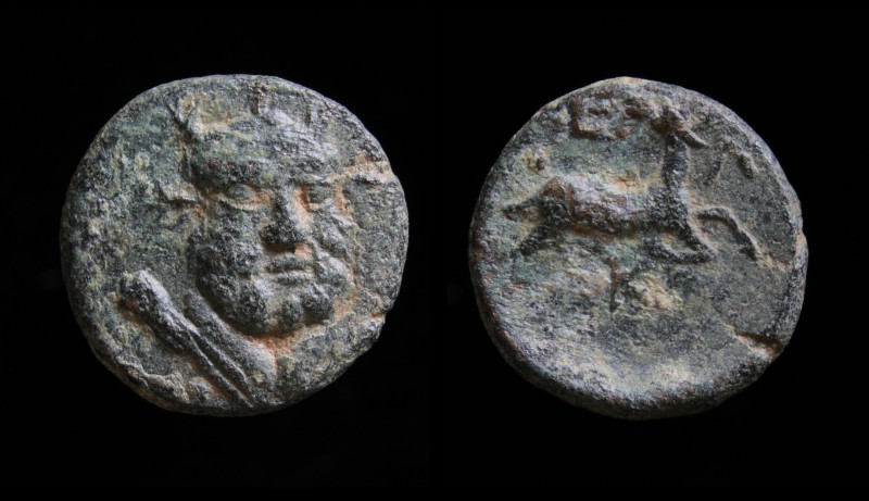 PISIDIA, Selge, 2nd - 1st c. BCE, AE13. 1.89g, 13.4mm.
Obv: Three-quarter facing...