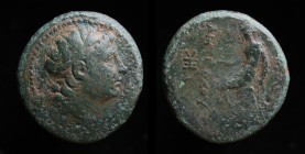 SELEUKID KINGDOM, Antiochos III Megas (222-187 BCE), AE26. Antioch on the Orontes, 12.81g, 26.2mm. Rare.
Obv: Laureate head of Antiochos III as Apollo...