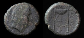 SELEUKID KINGDOM, Antiochus III, ‘The Great’ (223-187 BCC), AE. Antioch, 9.00g, 20mm.
Obv: Laureate head of Apollo right, may have had features of kin...