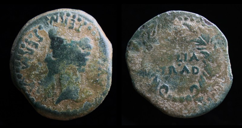 HISPANIA ULTERIOR, Julia Traducta: Augustus (27 BCE - 14 CE), AE As, 7.79g, 26mm...