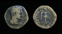 PHRYGIA, Trajanopolis,	Pseudo-autonomous, 98-217 (Trajan to Caracalla), AE15. 15mm.
Obv: Laureate bust of young Herakles right.
Rev: TPAIANOΠOΛITΩN; N...