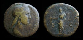 Sabina (128-137), AE Sestertius. Rome, 22.07g, 29.5mm.
Obv: SABINA AVGVSTA HADRIANI AVG P P; Bust of Sabina, draped, right; hair falling in plait down...