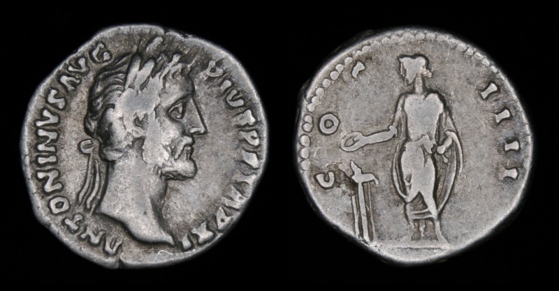 Antoninus Pius (138-161), AR denarius, issued 147-148. Rome, 3.29g, 17.5mm.
Obv:...