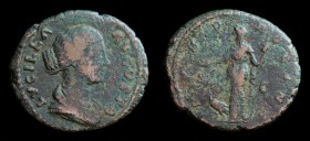 Lucilla (164-182), AE As, issued 164-169. Rome, 10.04g, 27mm.
Obv: LVCILLA AVGVSTA, Bust of Lucilla, hair waved and fastened in a low chignon at back ...