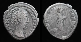 Commodus (179-192), AR Denarius, issued 183. Rome.
Obv: M COMMODVS ANTON AVG PIVS	; Laureate head right.
Rev: TR P VIII • IMP VI COS IIII P P; Provide...