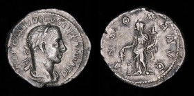 Severus Alexander (222-235), AR denarius. Rome, 2.90g, 20mm. Scarce variety (no legend break).
Obv: IMP C M AVR SEV ALEXAND AVG, Laureate, draped and ...