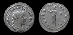 Gordian III (238-244), AR Antoninianus. Rome, 3.61g, 22.5mm.
Obv: IMP GORDIANVS PIVS FEL AVG; Radiate, draped, and cuirassed bust right.
Rev: AETERNIT...