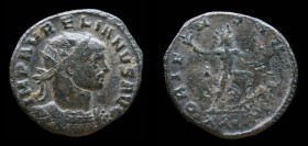 Aurelian (270-275) antoninianus, issued 275. Rome, 10th Officina, 6th Emission, 3.99g, 21mm.
Obv: IMP AVRELIANVS AVG, Radiate and cuirassed bust right...