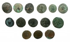 Deluxe 14 coin late Roman bronze lot, Licinius to Valens
Licinius I Jupiter w/ eagle Siscia; Constantine the Great campgate Nikomedia and Sol Rome; Cr...