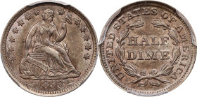 1853 Liberty Seated Half Dime. Arrows. AU-58 (PCGS).

PCGS# 4356. NGC ID: 233Y.