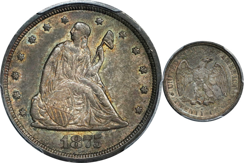 1875-S Twenty-Cent Piece. BF-11. Rarity-3. MS-62 (PCGS).

PCGS# 5298. NGC ID: ...