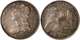 1834 Capped Bust Quarter. B-1, FS-901. Rarity-1. O/F in OF. EF-45 (PCGS).

PCGS# 5353. NGC ID: 23RZ.