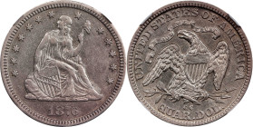 1876-CC Liberty Seated Quarter. Briggs 7-G. AU-55 (NGC).

PCGS# 5502. NGC ID: 23V3.