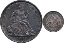 1849 Liberty Seated Half Dollar. WB-8. Rarity-4. EF-40 (PCGS).

PCGS# 6262. NGC ID: 24HE.