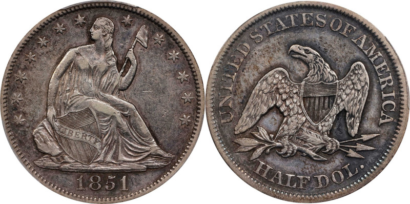 1851 Liberty Seated Half Dollar. WB-6. Rarity-4. EF-45 (PCGS).

PCGS# 6266. NG...