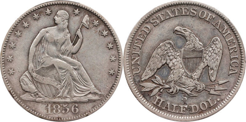 1856-S Liberty Seated Half Dollar. WB-1. Rarity-4. EF Details--Cleaning (PCGS)....