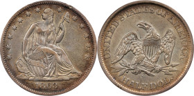 1863-S Liberty Seated Half Dollar. WB-2. Rarity-3. Small, Unbroken S. EF Details--Cleaning (PCGS).

PCGS# 6310. NGC ID: 24JC.