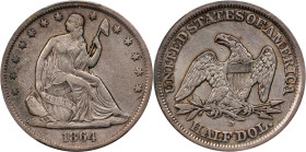 1864-S Liberty Seated Half Dollar. WB-1. Rarity-2. Large S. VF Details--Cleaning (PCGS).

PCGS# 6312. NGC ID: 24JE.