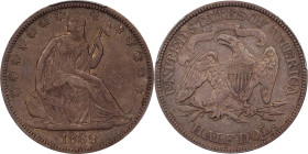 1869-S Liberty Seated Half Dollar. WB-1. Rarity-3. EF-40 (PCGS).

PCGS# 6326. NGC ID: 24JY.