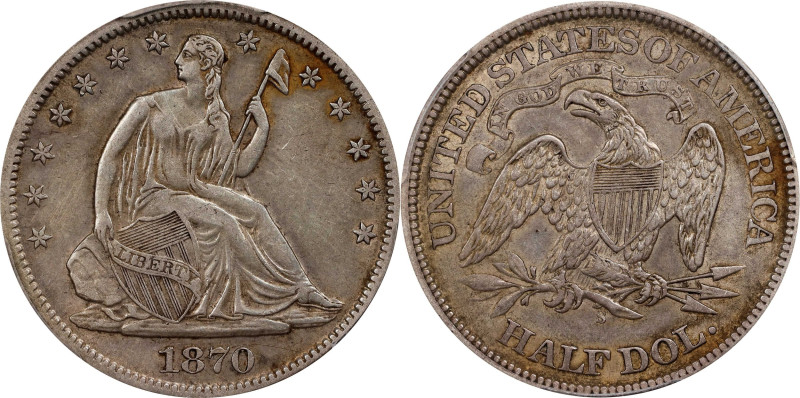 1870-S Liberty Seated Half Dollar. WB-4. Rarity-4. EF-40 (PCGS).

PCGS# 6329. ...