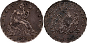 1871 Liberty Seated Half Dollar. WB-1. Rarity-3. Doubled Die Reverse. EF-45 (PCGS).

PCGS# 6330. NGC ID: 24K4.